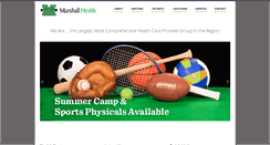 Desktop Screenshot of marshallhealth.org
