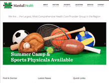 Tablet Screenshot of marshallhealth.org